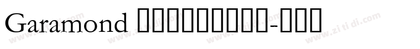 Garamond 经典法式衬线体字重字体转换